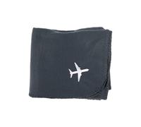 Plaid polaire de voyage rectangulaire 120x150cm en polyester gris anthracite avec les bords surpiqués - COSYAIR - ALTOBUY Gris