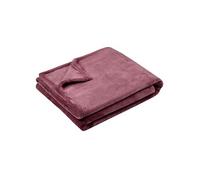 Stof - Plaid -Taille 130x160 cm -100% Polyester - Couleur Marsala - Modèle Doudou - Couverture - Plaid Polaire Doux Chaud Confortable Canapé Nid Douillet