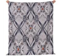 Plaid Polaire Doux 150 X 200 Cm Rétro Motif Symétrie Gris - Couverture Légère Et Chaude pour Canapé, Lit, Salon, Chambre, Bureau, Voyage & Camping - Toutes Saisons