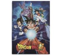 Plaid Polaire Dragon Ball Z Kaméhaméha, Bleu, 100x140cm, 100% Polyester G