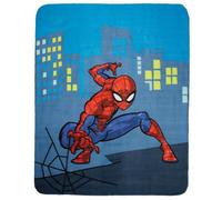 Plaid polaire enfant imprimé - SPIDERMAN HERO - Bleu - 110x140cm