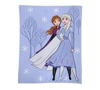 Plaid polaire extra doux imprimé - DISNEY FROZEN 2 SISTERS - Bleu - 125x150cm