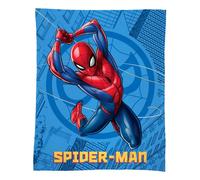 Plaid polaire extra doux imprimé - SPIDERMAN ACTION - Bleu - 125x150cm