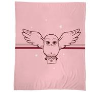 Harry Potter Girly Plaid | 100% Polyester | Oeko-TEX | 125x150 cm | Imprimé Fille | Rose