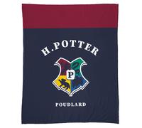 Harry Potter Stripe Plaid | 100% Polyester | Oeko-TEX | 125x150cm | Imprimé Garçon | Bleu Marine