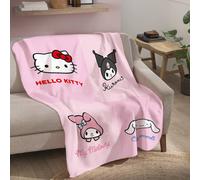 Plaid Polaire Imprimé, Hello Kitty Reunion Rose 110X140
