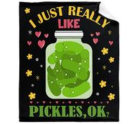 Plaid Polaire J'aime Vraiment Les Cornichons, Ok ? Flanelle Couverture Moelleux Chaud Couvertures, pour Sommeil, Mariage, Canapé, 150x200cm