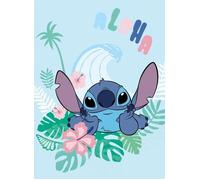 Plaid polaire - Lilo et Stitch - 100 x 150 cm - Multicolore - Lavable en machine - Enfant
