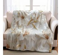 Plaid Polaire Lis 180 x 220 cm en Flanelle Couverture Moelleuse pour 1 ou 2 Personnes, Jeté de Canapé et Dessus de Lit