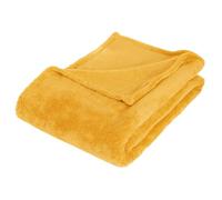 Plaid Microfibre Ocre 125 x 150 cm - Atmosphera