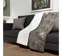 Plaid Polaire Microfibre Doublé Sherpa 120x160 Cm Safari, Par Soleil D'ocre