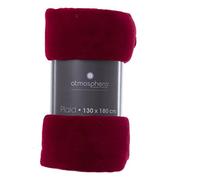 Plaid microfibre - 130 x 180 cm - Rouge Rouge, Rouge G