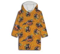Plaid Polaire - NARUTO SHIPPUDEN - Taille Unique - Orange - Avec Manches et Capuche - Lavable en Machine