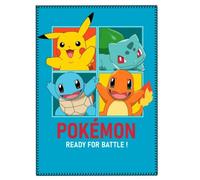 Plaid polaire - POKEMON - Pikachu - 100 x 140 cm - Bleu - Facile d'entretien