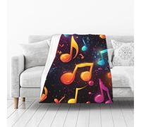 Plaid Polaire Rêves De Mélodie Couverture Lit 2 Personnes Personnalisée Chaud Couvre Lit, pour Sommeil, Enfant, Lit, 100x125cm