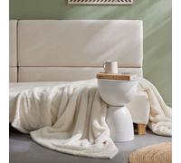 Plaid Polaire Uni 130x180cm Blanc