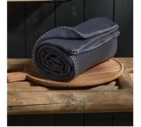 Plaid polaire uni BIEN AU CHAUD - TODAY - Gris anthracite 125x150cm