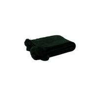 Plaid pompon polyester noir - J-line - Noir - Tissu Noir G