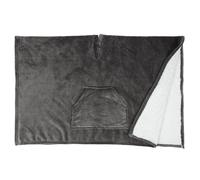 Plaid Poncho - Home Deco Factory - Gris - H1 X L130 X P170 Cm