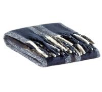 Plaid Rayé Recyclé Isabel Bleu Marine 130 x 160