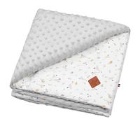 Plaid réversible en minky sidonia gris 100x150