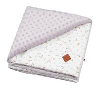Plaid réversible en minky sidonia lilas 100x150