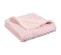 Atmosphera Plaid fausse fourrure bouclée Rose 120x160 cm