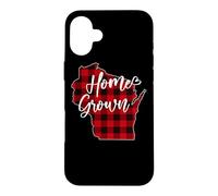 Plaid Rouge à Carreaux Buffalo cultivé à la Maison dans Le Wisconsin, WI State Love Coque pour iPhone 16 Plus