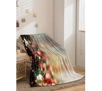Plaid Rouge Olive Vert Jeté de Canapé Flanelle et Laine Agneau Plaid Enfant Conception Recto Verso Couverture Canapé Mou Couvre Canape Soins Faciles Couverture Été Lavable Blanket 150x200cm