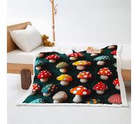 Plaid Rouge Orange Vert Jeté de Canapé Flanelle et Laine Agneau Plaid Polaire Conception Recto Verso Couverture Polaire Mou Plaide Soins Faciles Lavable Couverture Laine 130x150cm