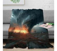 Plaid Scène d’Orage 3D Imprimé Microfibre Décor Maison Jeté Tempête pour Canapé Chambre Adultes Cadeau 60x80(150x200cm)