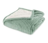 Plaid Sherpa 130x170 cm Vert tilleul