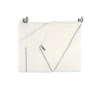 Plaid Sherpa Blanc Motif Tresse 130x160cm M6