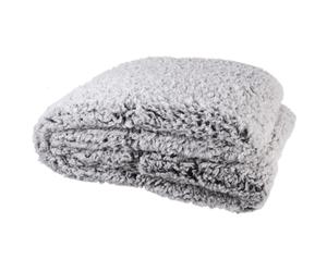 Plaid sherpa collection CHLOE 120x150 cm coloris gris
