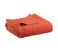 Plaid Stonewashed En Coton Rooibos 140 X 200 Orange