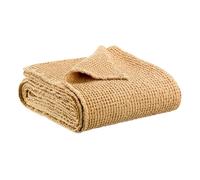 Vivaraise Plaid Maïa 140x200 cm 100% coton stonewashed tissage nid d'abeille doux