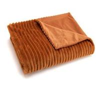 Plaid Sultan écureuil 130X170 cm - Amadeus - Orange - Polyester Orange G