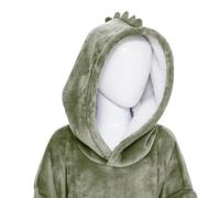 Atmosphera Sweat plaid à capuche Dino – Vert – Enfant – G