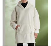 Plaid sweat en bouclette MATCHA - TODAY - Blanc 70x87cm