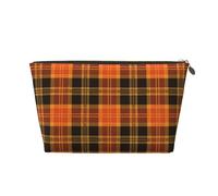 Plaid Tartan d'halloween, Trousse de Maquillage Trousse à cosmétiques Trousse de Toilette de Voyage Portable Pochette de Toilette