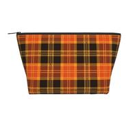 Plaid Tartan d'halloween, Trousse de Toilette Trousse de Maquillage Sac à cosmétiques Trousse de Toilette de Voyage Portable