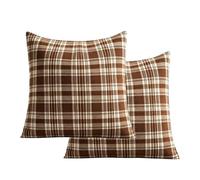 Plaid Throw Pillow Covers 18X18 Inch Fall Dcorations Cushion Rural Covers