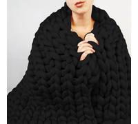 Plaid Tricot Grosse Maille, Super Épais Confortable Chaud Couverture Chenille, Fait Main Laine Couverture Tricotée, Mode Couverture de Canapé Tapis de Yoga Tapis Décoration de Maison Cadeau (Color :