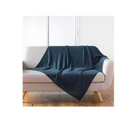 Plaid Tricotine 125x150 cm bleu