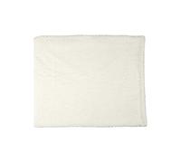 Plaid Ultra Doux 120x150cm Imitation Fourrure Blanche Motifs Géométriques