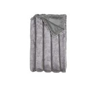 Plaid Ultra Doux 120x150cm Texturé Imitation Fourrure Gris - CMP_Drop