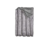 AltoBuy Plaid Ultra Doux 120x150cm Texturé Imitation Fourrure Gris