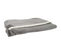Plaid Ultra Doux 127x178cm avec Poche Pieds Gris Anthracite et Sherpa