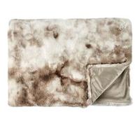 Plaid Ultra Doux 140x200cm Imitation Fourrure Ombrée Coloris Marron et Blanc - FLUFFY - ALTOBUY Blanc G