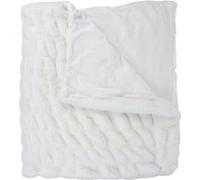 Plaid Ultra Doux 140x200cm Imitation Fourrure Texturée Blanc - ICONIC - ALTOBUY Blanc G